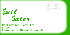 emil sator business card